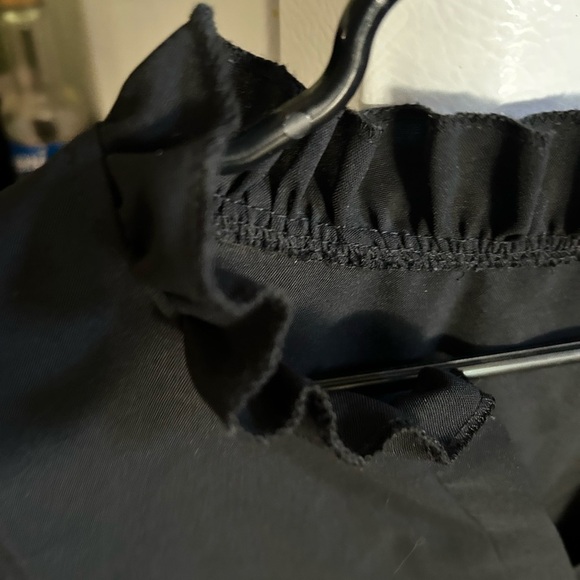 SHEIN Black Ruffled Long Sleeve Blouse with Embellishments - Picture 3 of 4